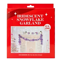 Iridescent Snowflake Garland 12-feet