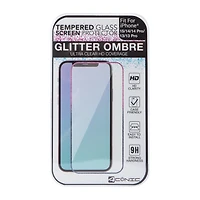 iPhone 15®/14® Glitter Ombre Tempered Glass Screen Protector