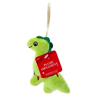 Dino Plush Christmas Ornament 4in x 5in
