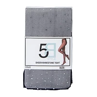 Sheer-Rhinestone Tight