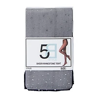 Sheer-Rhinestone Tight