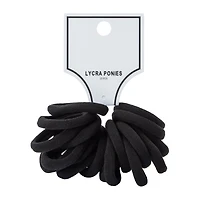 Black Lycra Ponies 20-Pieces