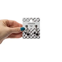 Black Cherry Heart Earrings