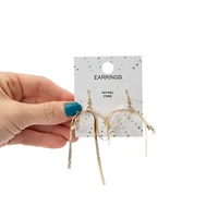 Gold Bow Dangle Earrings