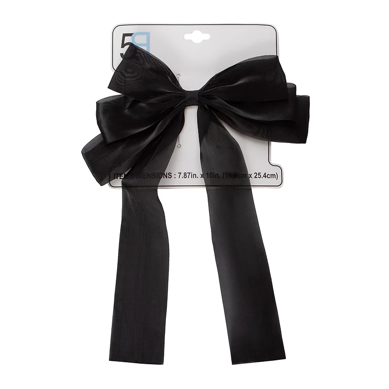 Sheer Shimmer Clip-On Hair Bow 7.87in x 10in