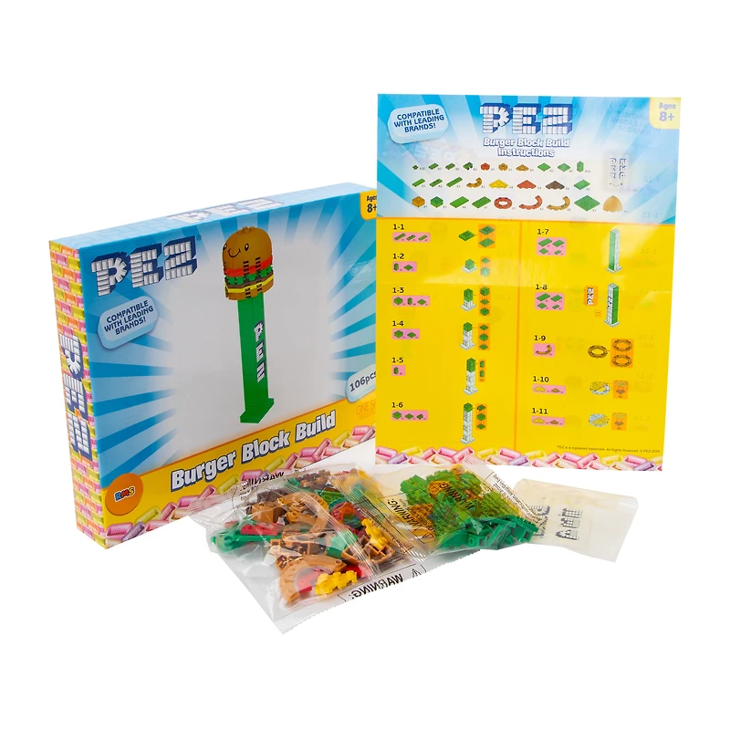 PEZ® Food Block Build Candy Dispenser Toy Set