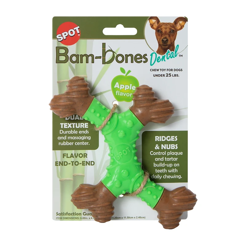 Bam-Bones Dental™ Apple-Flavored Pet Dogs Toy