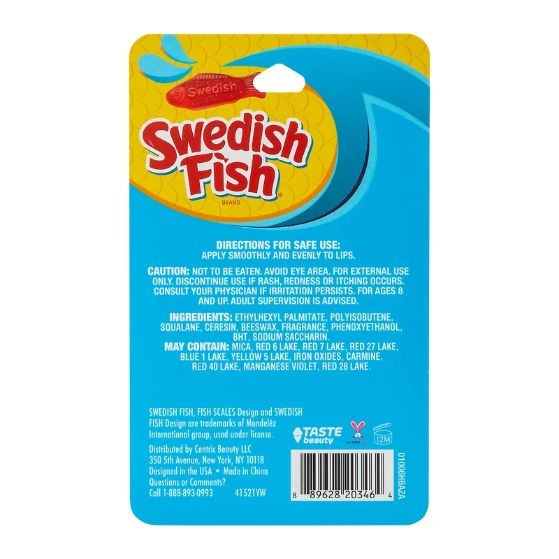 Swedish Fish® Flavored Lip Balm & Keychain 0.12oz