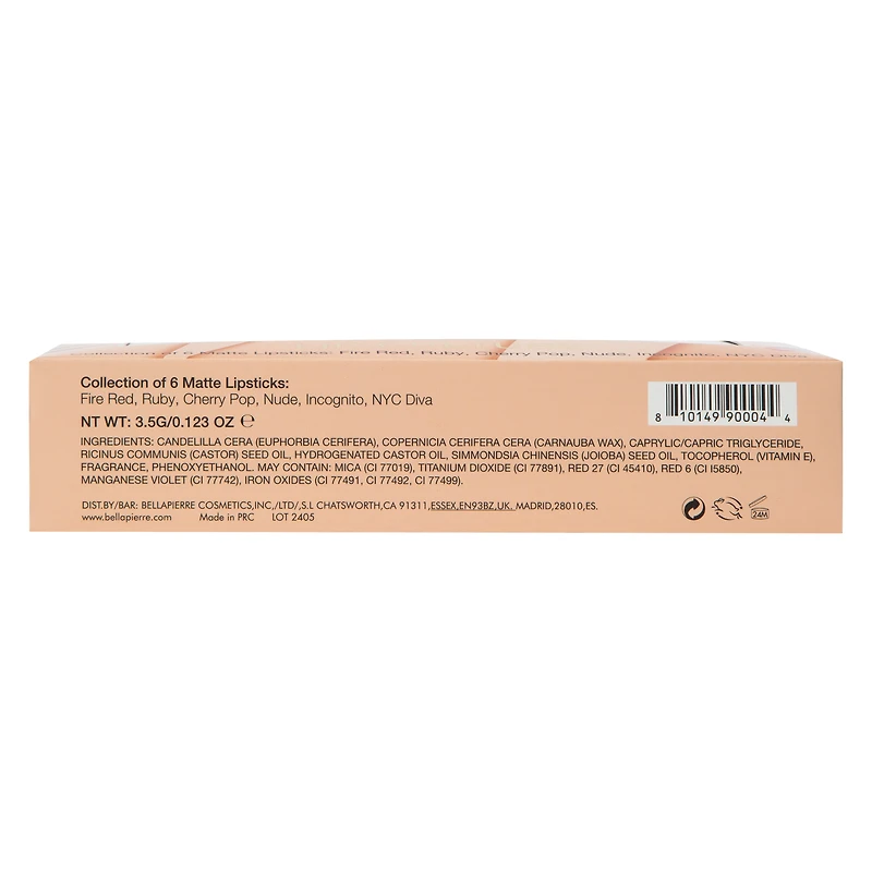 Bellapierre® Cosmetics Lipstick Kit 6-Count