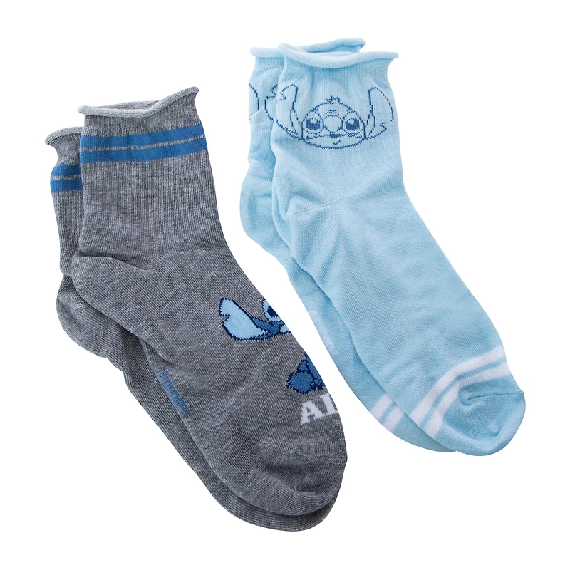 Disney Stitch Mens Capris Socks 2-Pack