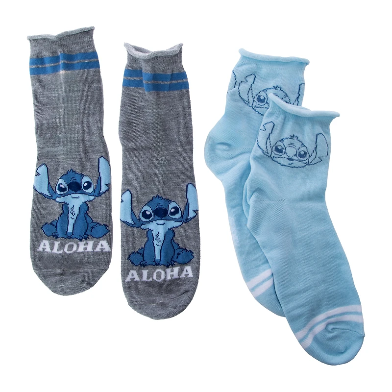 Disney Stitch Mens Capris Socks 2-Pack