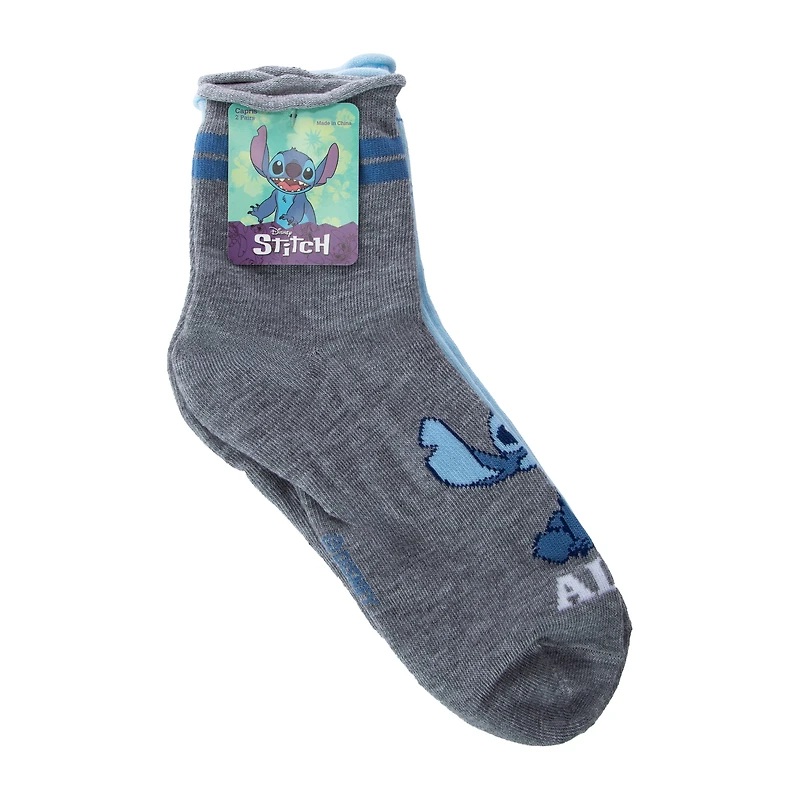 Disney Stitch Mens Capris Socks 2-Pack