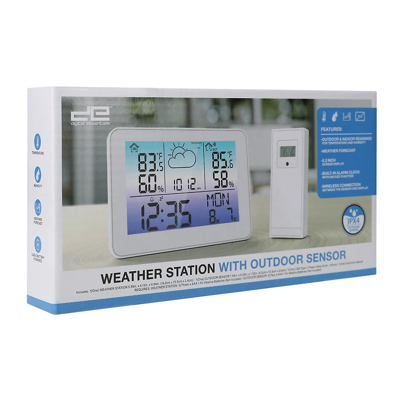 Weather Station With Outdoor Sensor