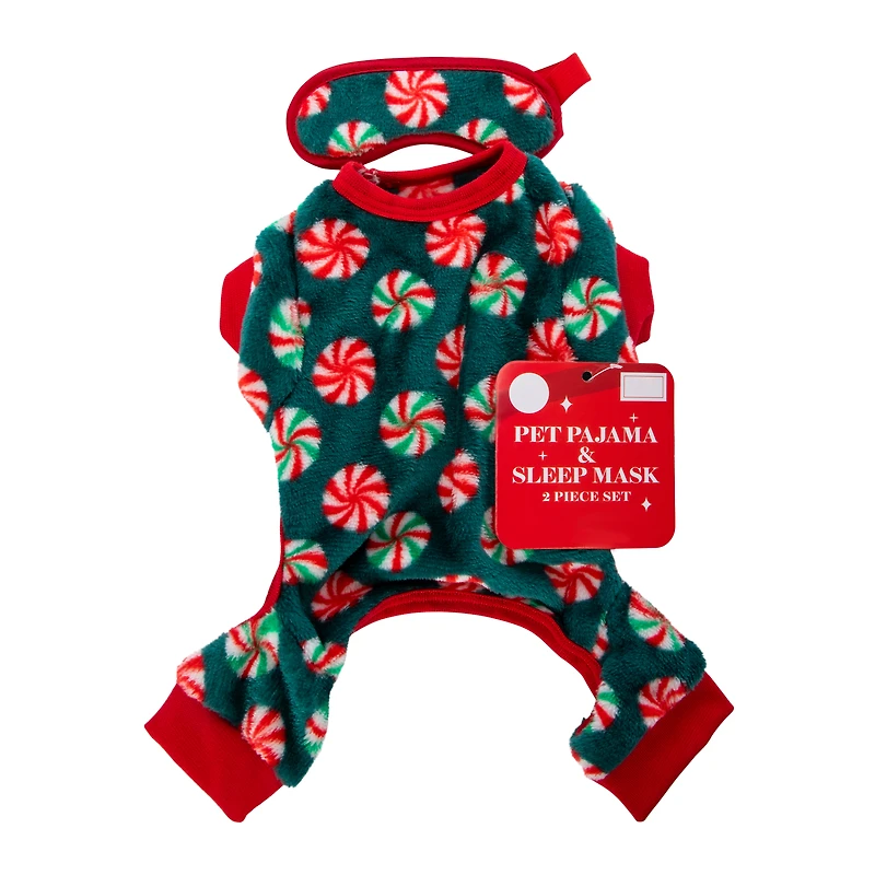 Pet Pajama And Sleep Mask 2-piece Set