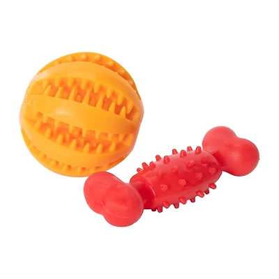 Pawsitively Fun! Rubber Dog Toys 2-Pack