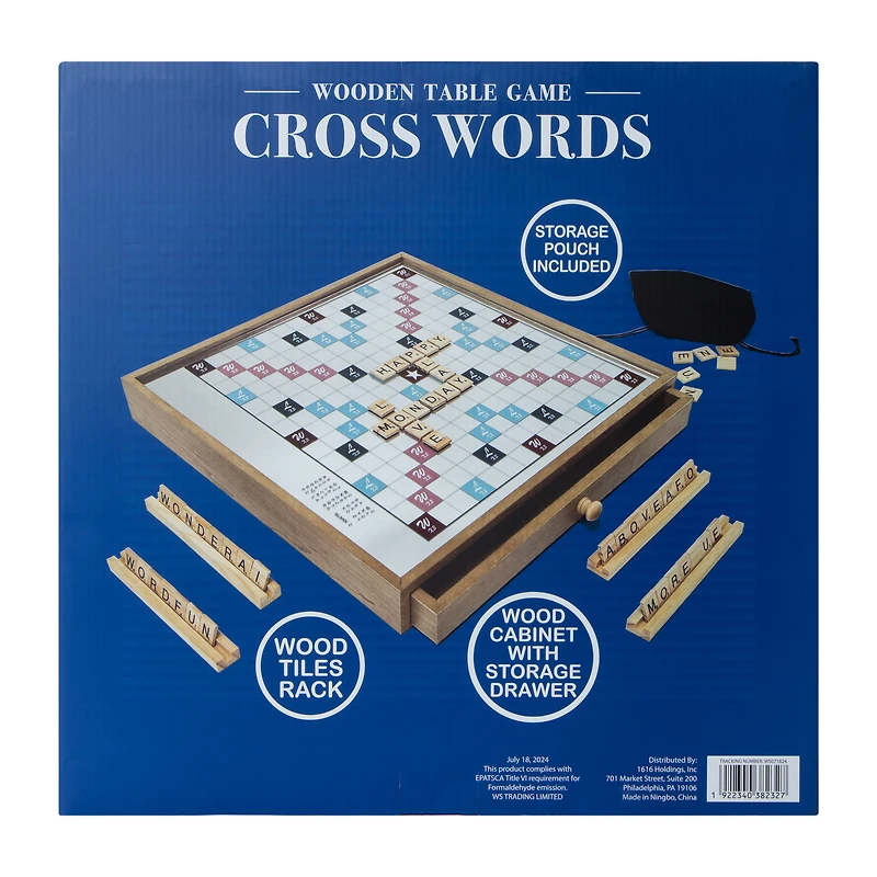 Wooden Table Game Cross Words