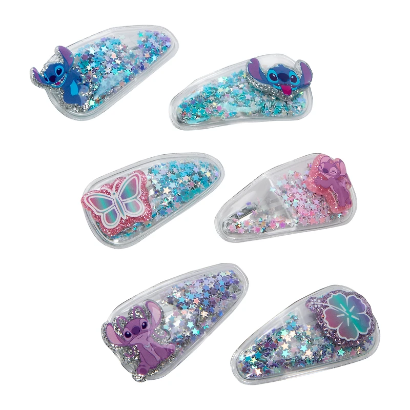 Disney Stitch Confetti Snap Clips 6-Count