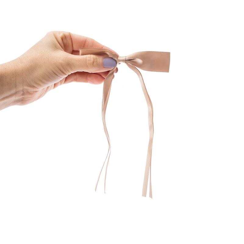 Assorted Long Satin Hair Bows 3-Count