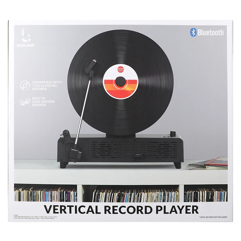 Bass Jaxx Bluetooth® Vertical Record Player