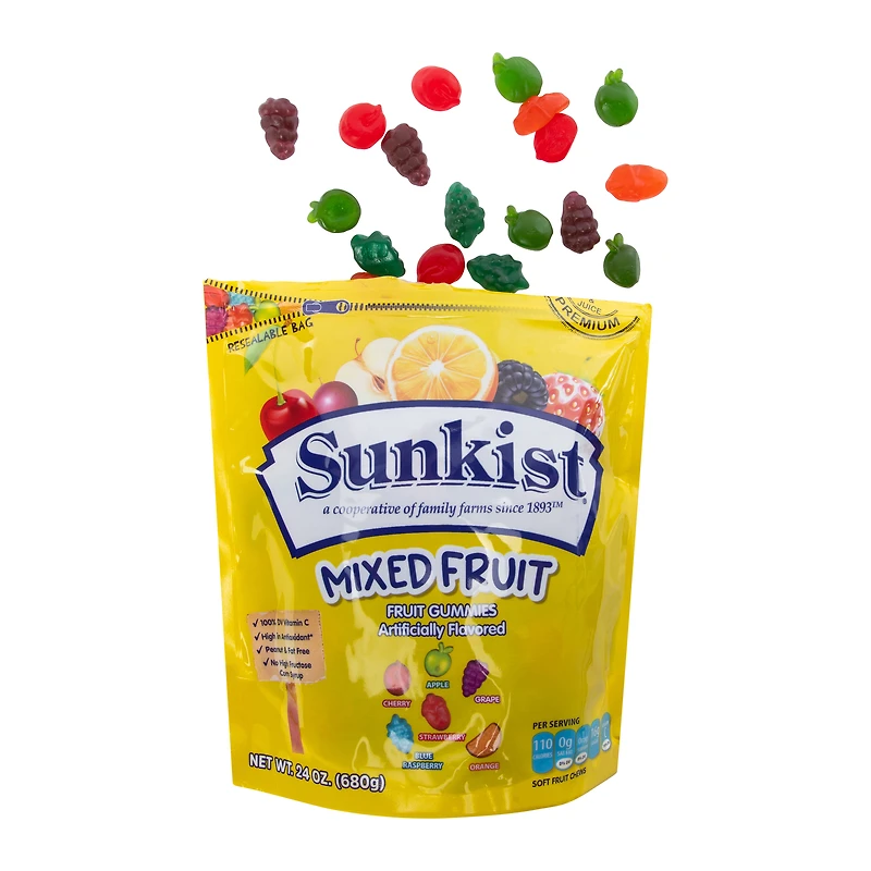 Sunkist® Mixed Fruit Gummies 24oz