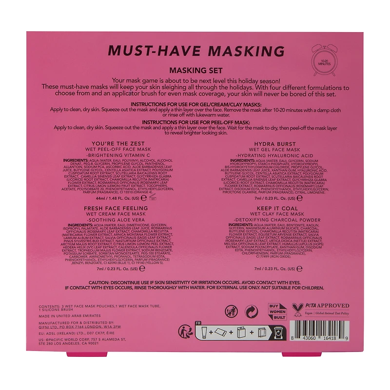 Holler & Glow Must-Have Masking Set And Applicator Brush 5-Piece Set