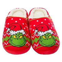 Dr. Seuss™ The Grinch Ladies Christmas Fleece-Lined Slippers
