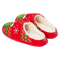 Dr. Seuss™ The Grinch Ladies Christmas Fleece-Lined Slippers