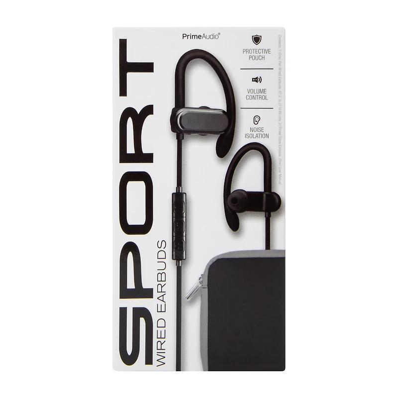 Sport Wired Earbuds With Noise Cancellation