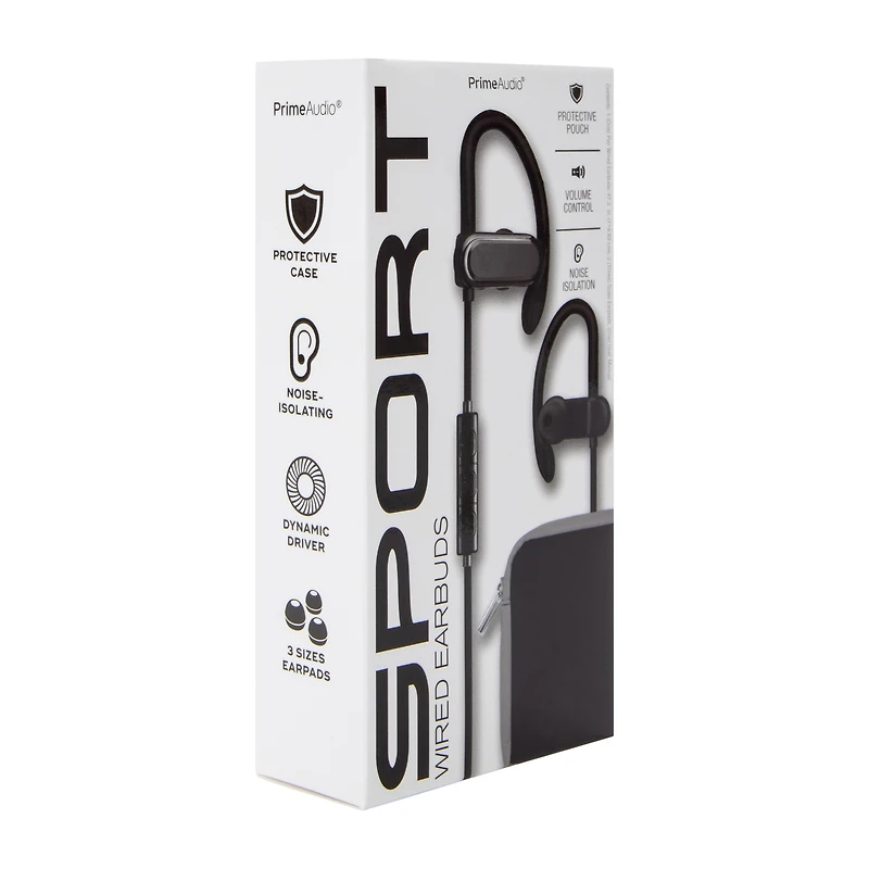 Sport Wired Earbuds With Noise Cancellation