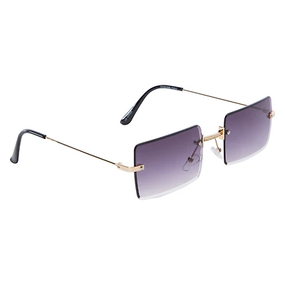 Rimless Rectangle Sunglasses For Women