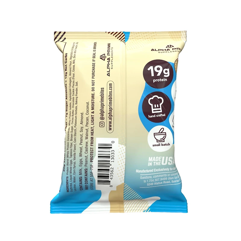 Prime Bites® Protein Brownie 2.29oz - Cookies & Cream Blondie