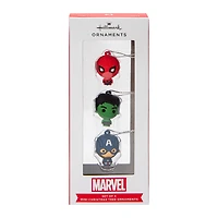 Marvel Heroes Mini Christmas Tree Ornaments Set 3-count