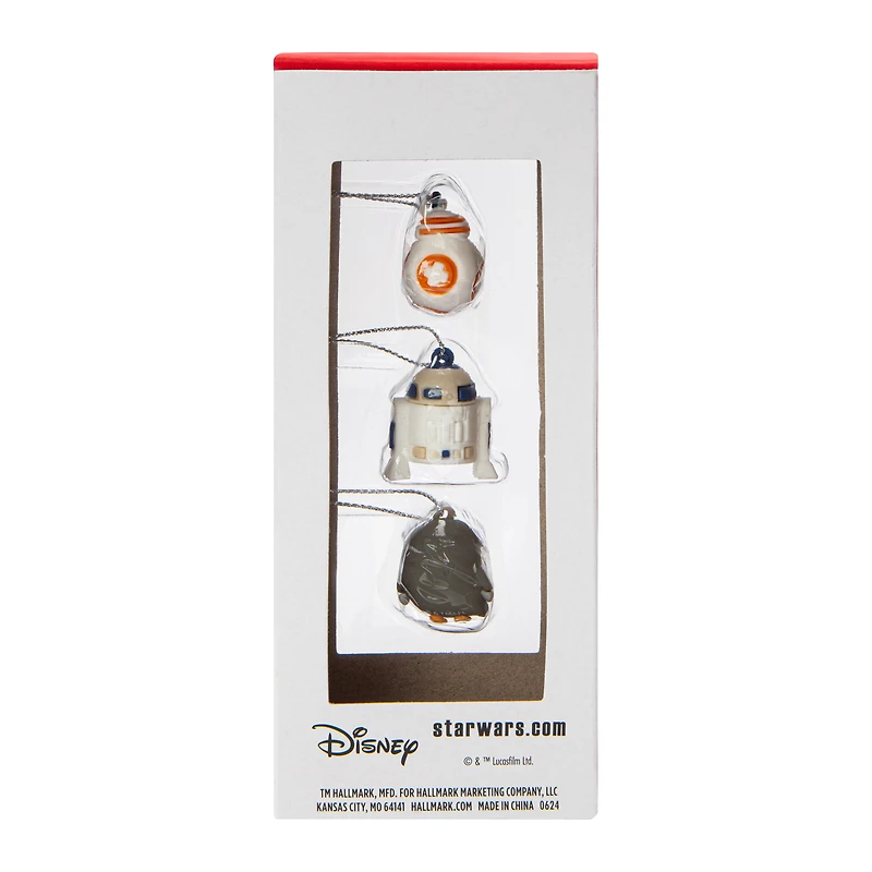 Disney Star Wars Mini Christmas Tree Ornaments 3-Set