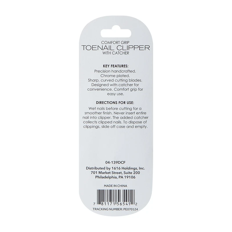 Comfort Grip Toenail Clipper With Catcher