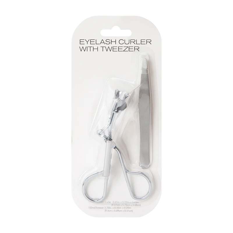 Eyelash Curler With Tweezer Set