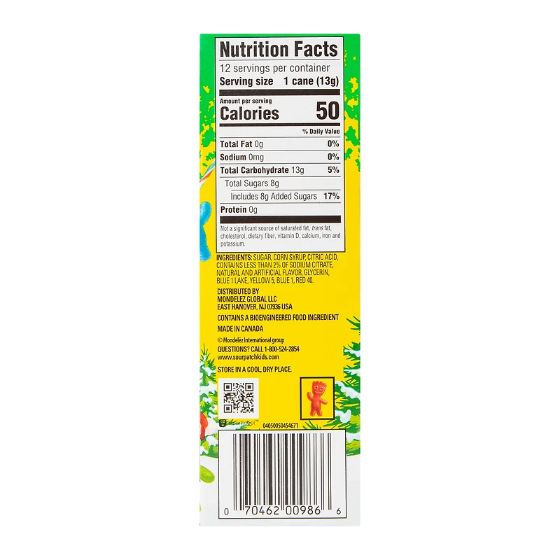 Sour Patch Kids Candy Canes 12-count box