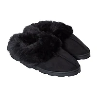 Women's Fluffy Suede Scuff Slippers
