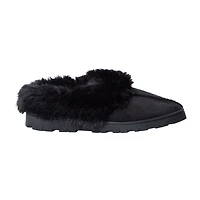 Women's Fluffy Suede Scuff Slippers