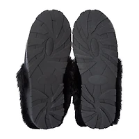 Women's Fluffy Suede Scuff Slippers