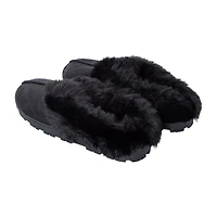 Women's Fluffy Suede Scuff Slippers