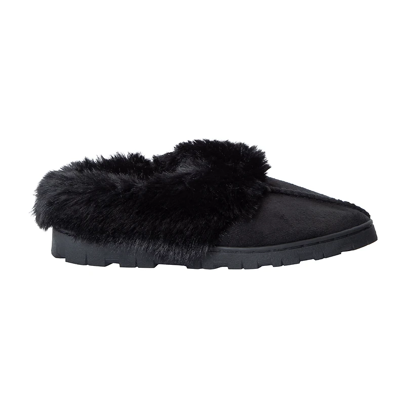 Women's Fluffy Suede Scuff Slippers