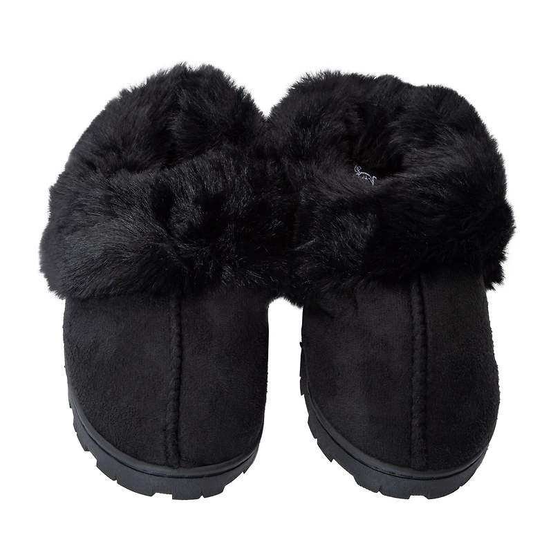 Women's Fluffy Suede Scuff Slippers