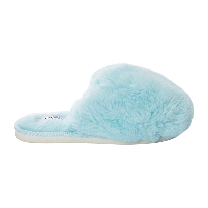 Ladies Fluffy Faux Fur Slippers