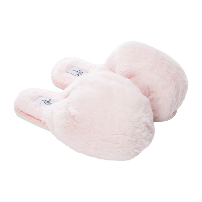 Ladies Fluffy Faux Fur Slippers