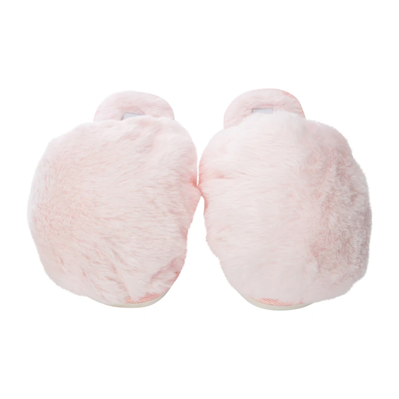 Ladies Fluffy Faux Fur Slippers