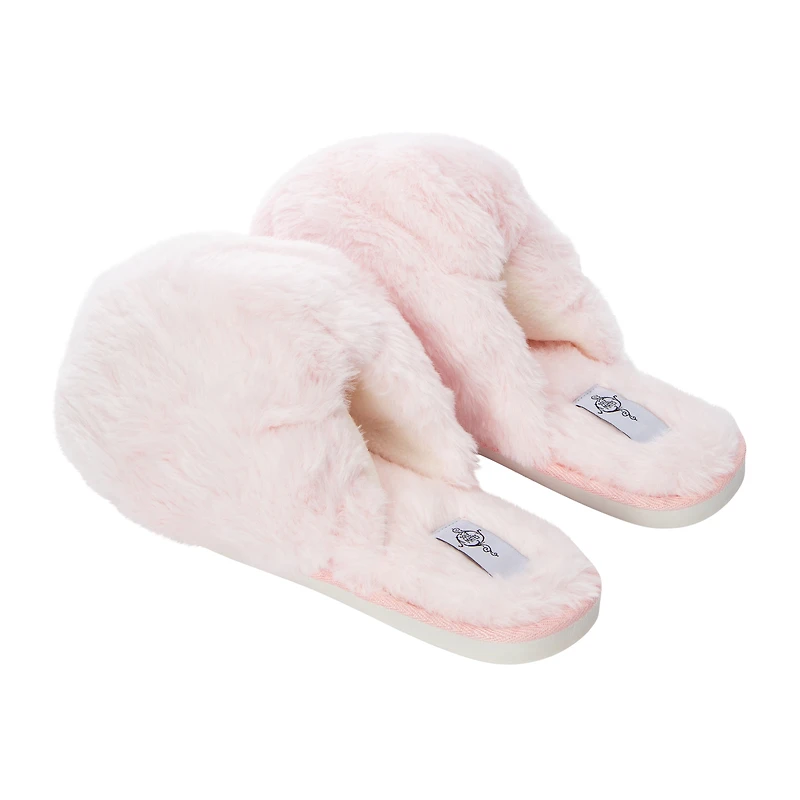 Ladies Fluffy Faux Fur Slippers