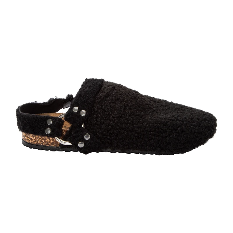 Sole Mates Sherpa Clog With Buckle