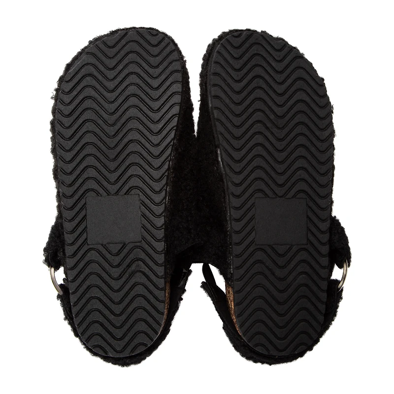 Sole Mates Sherpa Clog With Buckle