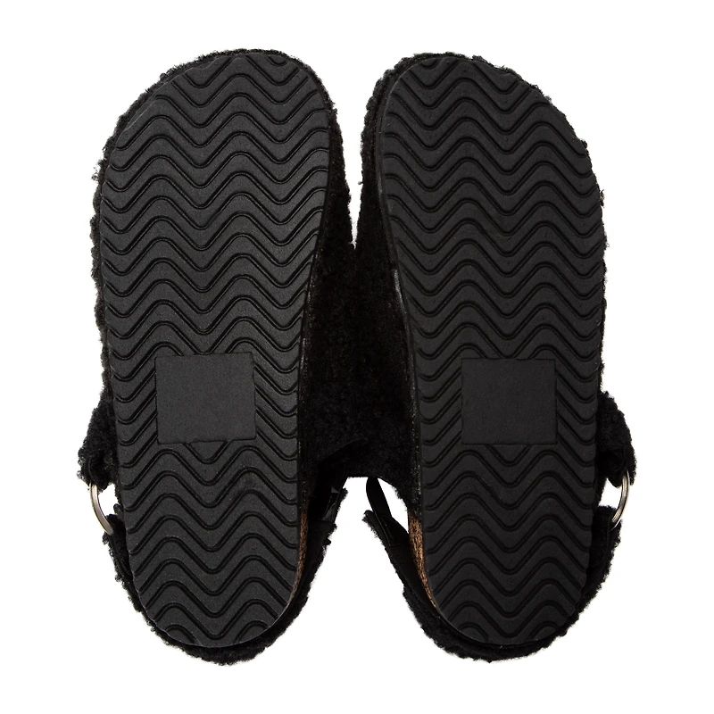 Sole Mates Sherpa Clog With Buckle