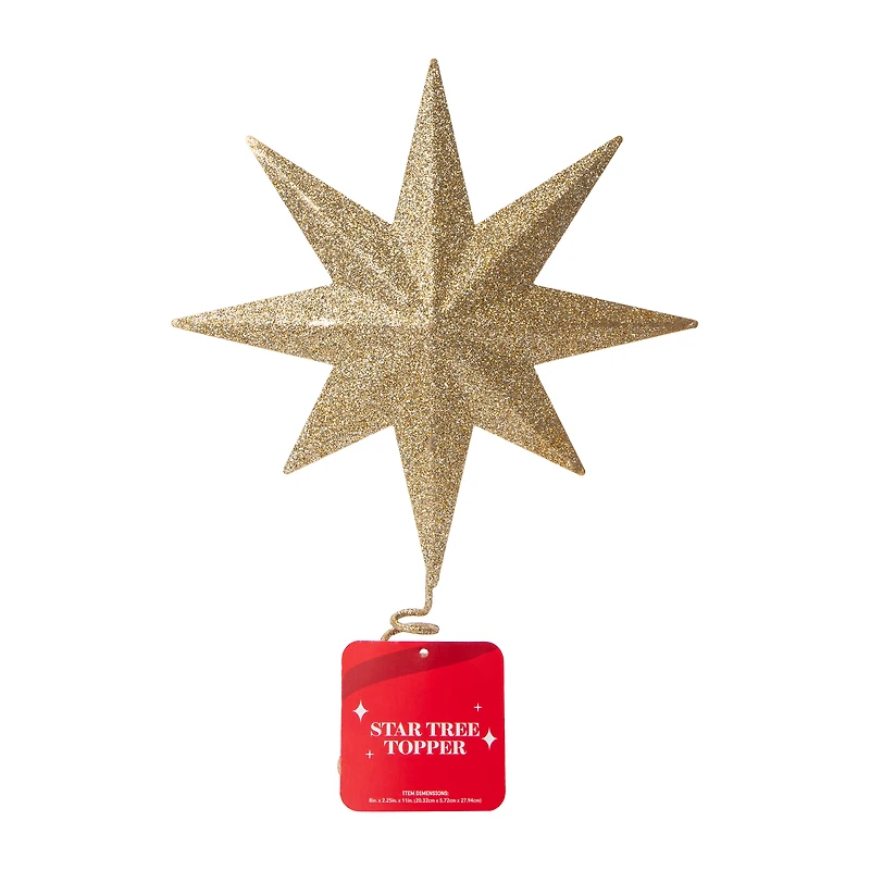 Glitter Star Tree Topper